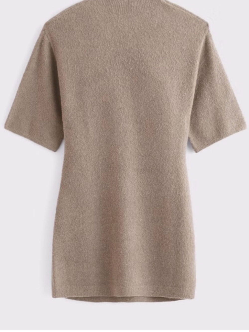 Abercrombie & Fitch Short-Sleeve Scoop Neck Sweater in Taupe